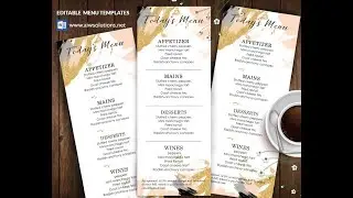 Canva wedding menu, wine menu template, cute wedding menu, simple wedding menu