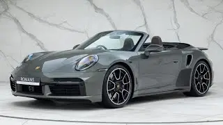 2020 Porsche 911 (992) Turbo S Cabriolet - Aventurine Green - Walkaround & Interior & Revs [4K]