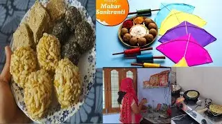 Makar sankranti special vlog !! Maine v bna hi liye til gud k laddu 😋..