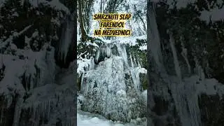 SMRZNUTI SLAP FARENDOL NA MEDVEDNICI ☃️❄️ #winter #hiking #croatia #nature #snow