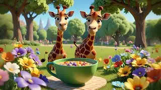 A Giraffe Ate My Alphabet Soup! 🦒🔤🥣 | Funny Giraffe Story for Kids | Preschool Learning Adventure