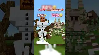 Snow Golem VS Iron Golem!!! #minecraft #snowgolem #irongolem