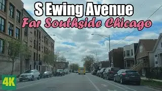 S Ewing Ave: Driving in Far Southside Chicago:4K: Streets of the Americas
