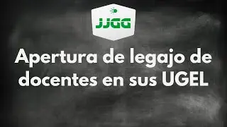 Apertura de legajo docente en sus UGEL