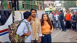 Chintu Pandey and Amrapali Dubey shooting in Barabanki