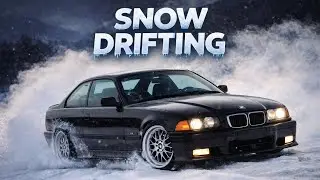 BMW E36 POV Snow Drifting & Driving