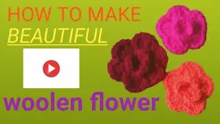 How To Make Beautiful Woolen Flower //Easy DIY Wool Craft At Home.