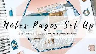 NOTES PAGES SET UP | SEPTEMBER 2020 | PAPER CHIC PLANS