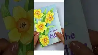 Aquarell Osterkarten mit Gold und Effekten