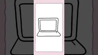 Draw a laptop #shorts #doodle #easydrawing