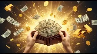 Golden Wealth Energy ✨ Money & Gold Bars Floating | Abundance Attraction Loop Visualization