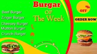 Green Screen Video Fast Food  Burger ORDER