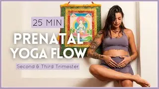 30 Minute Prenatal Yoga for 2nd & 3rd Trimester | Safe Full Body Pregnancy Workout at Home