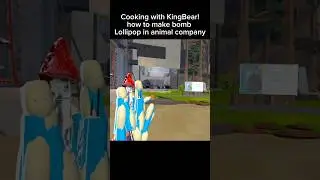 Cooking a bomb lollipop with KingBear. #cooking #meme #animalcompany #vr #metaquest #shorts #sub