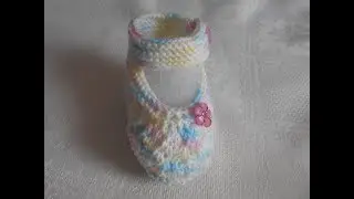 Zapato para bebe en dos agujas #1