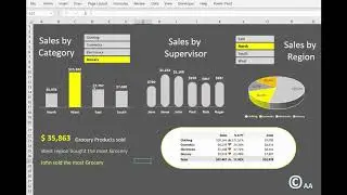 EXCEL DYNAMIC SALES DASHBOARD WITH RANDOM DATA