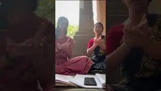 Utilising the time with reciting a Theermanam pattern set to Adi Tāla🌼 #bharatnatyamgirl #carnatic