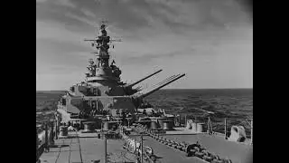 Newsreel footage of the Battleship USS Iowa (BB-61)