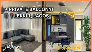 SECURE Lekki Phase 1 LAGOS SHORTLET 🇳🇬 | Marble Elegance 1-Bed + Balcony | Apartment Tour GidiStays