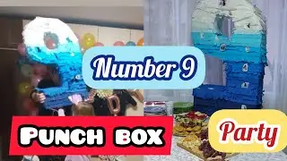 DIY Punch BOX in NUMBER 9! Birthday party!