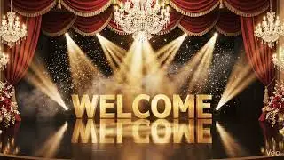 Theater Stage WELCOME Background | Grand Curtain Opening 4K Loop | Event Intro | Background Bazaar