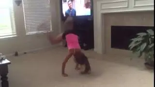 Ashleigh's 1st back-handspring out of the gym