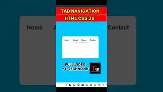 Tab Navigation With Html Css And Js_