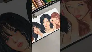 Drawing Asa from BABYMONSTER with Markers #asa #shorts #drawing #ohuhumarkers #ohuhu