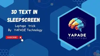 How to apply 3D text in sleep screen ||Computer me chalta hua text kaise lgaye ?||window10||window12
