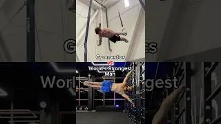 World&rsquo;s strongest man tries gymnastics 🤯 @andrystrong1#gymnast #gymnastics #olympics#calisthenics
