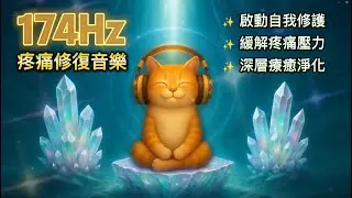 【深層修復 + 疼痛釋放】174Hz 疼痛舒緩頻率｜深層修復音樂，幫助釋放壓力與身體疼痛，安撫緊繃的神經系統，啟動身體自我修復｜放鬆音樂・能量淨化・深層療癒。