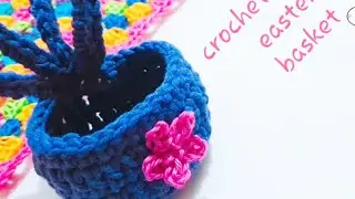 Crochet mini Easter bunny Basket