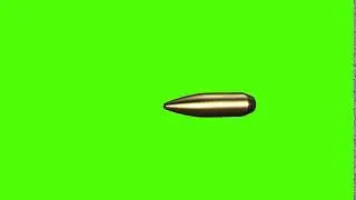 Fond vert - balle d'arme &agrave; feu / pistolet - animation jeux vid&eacute;o