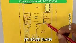 Irregular Dimensions House Map 🏡 | 3 Room Shandar Home Plan | SK HOUSE PLANS | S No 3281
