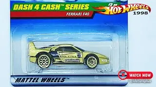 Diecast Mobil Hot Wheels Ferrari F40 Dash 4 Cash Series 2 of 4 Cars Collector No 722