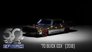 Hot Wheels '70 Buick GSX 50th Anniversary ZAMAC Flames Series [2018]