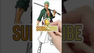 Drawing Zoro Onepiece | Noor Youtube Art | #zoroonepiece #easydrawingandcoloring #animecharacterart