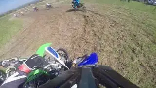 Upavon MX AMCA MX2 juniors first corner crash