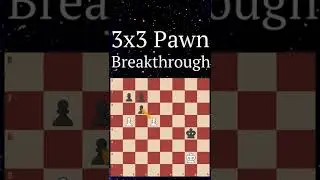 3x3 Pawn Breakthrough Endgame Trick #shorts #chess #chessendgame #chesstrap