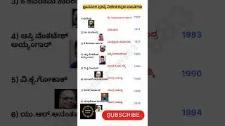 Jnanpith Award Winners from Karnataka 🏅 | Pride of Kannada Literature! 📚🇮🇳#shorts#shortsfeed#gk