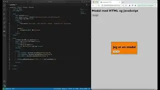 Modal med HTML og JS