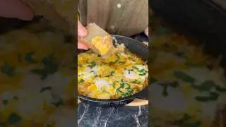 Shakshuka &mdash; eggs poached in a spicy tomato and pepper sauce🍳 #food #foodnerd #asmr #shorts
