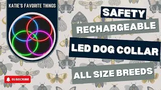 LED Dog Collar - Rechargeable Light-Up Safety Necklace for Night Walks