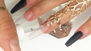 Uñas acrílicas con nuevo efecto flakes metálico / uñas elegantes & preciosas