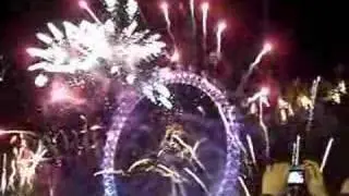 Pyrothechnic of the London Eye