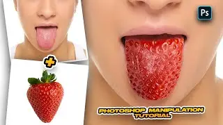 Strawberry Tongue Photoshop Manipulation #photoshopmanipulation #photoshoptutorial #fypシ #photoshop