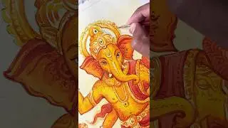 Ganapati Bappa With Watercolour #ganehsadrawing #artshorts