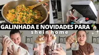 COMO FAÇO GALINHADA, NOVIDADES E COMPRINHAS PARA CASA (SHEIN HOME) E ROTINA DO DIA
