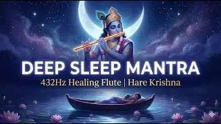 Deep Sleep Hare Krishna Mantra | 432Hz Healing Flute