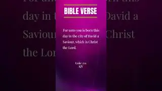 Jesus our Savior (Luke 2:11) #bibleverseoftheday